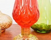 Vintage Amberina Swung Glass Vase -ON SALE