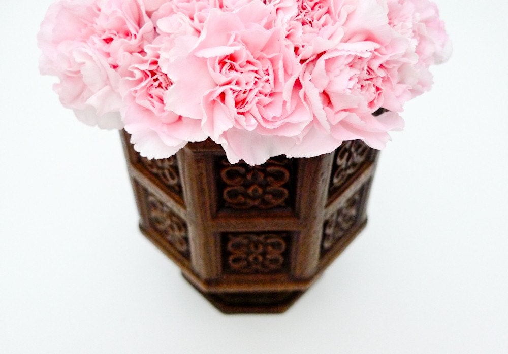 Vintage Brown Patterned Vase