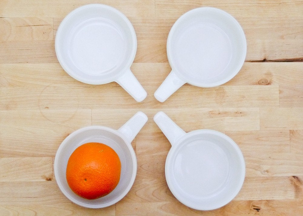 Vintage Set of Milk Glass Bowls