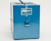 Vintage Blue Metal Box