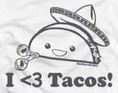 I heart Tacos Limited - Mexican food love funny cute humor tee t-shirt