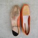 Vintage Coral and Pastel Peach Leather Loafers Sz. 9M // 40