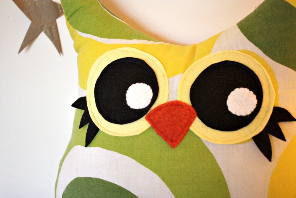 owl pillow plush, owl decor, owl baby shower