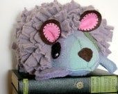 hedgehog stuffed animal plush, handmade, upcycled