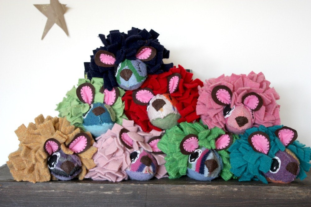 stuffed hedgehog, hedgehog plush, stuffed animal, handmade, upcycled, eco friendly