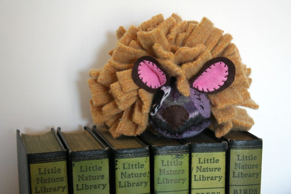 hedgehog plush stuffed animal, handmade, upcycled, eco friendly