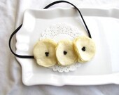 sweet vanilla crush poppy garland headband.
