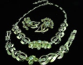 Vintage Sarah Coventry Monte Carlo Full Parure, Necklace Bracelet & Earrings Set