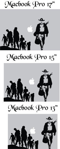 The Walking Dead Rick Grimes Laptop Decal Art Zombie macbook