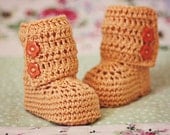 Crochet Baby Booties - Baby Ankle Boots ready to wear (0-6 months)