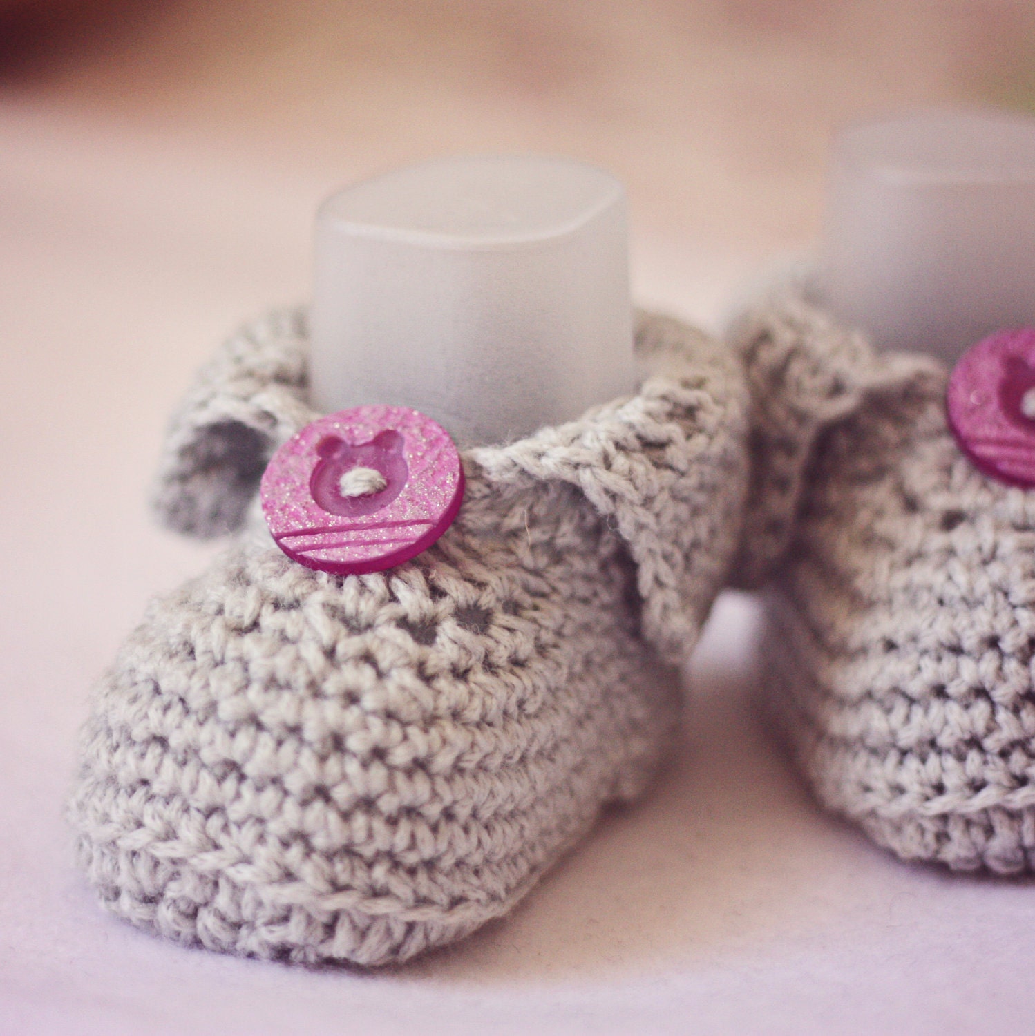 Crochet Baby Booties - Baby Ankle Boots ready to wear (0-6 months)