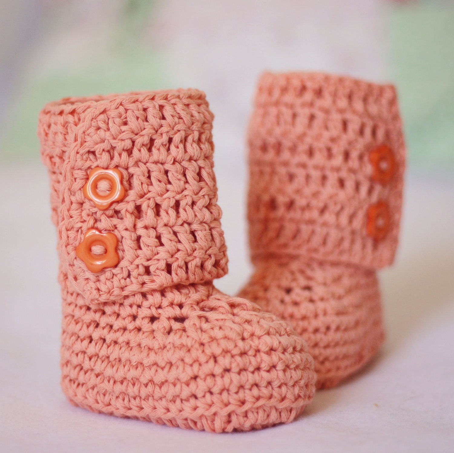 Crochet Baby Booties - Baby Ankle Boots ready to wear (6-9 months)