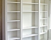 Custom handmade painted wood bookcase