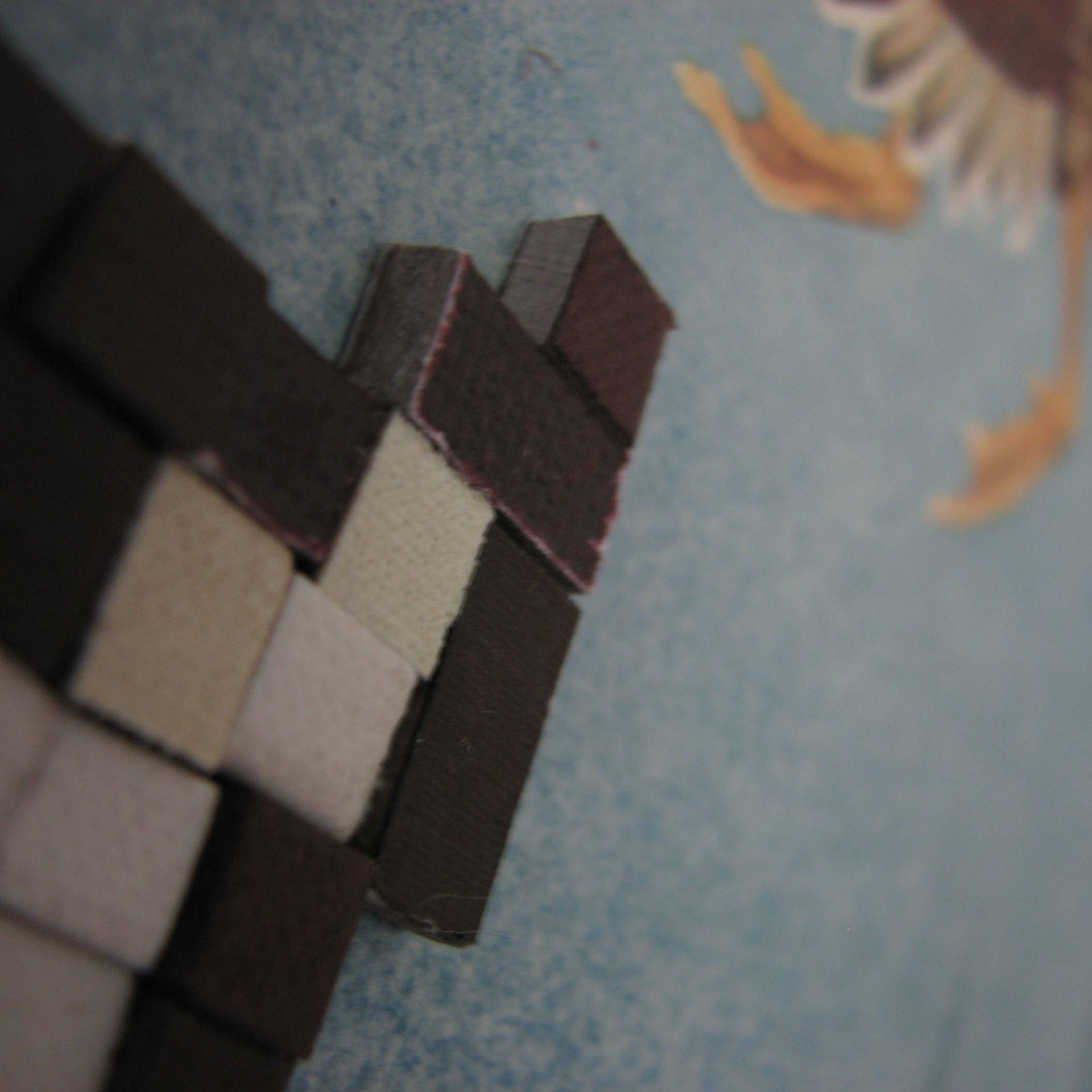 Recycled Book and Vintage Print 8-bit Art - Duck Hunt