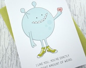 I Like You - Creature Heart Card