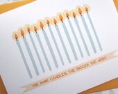 Make A Wish - The More Candles - The Bigger The Wish - Birthday Card