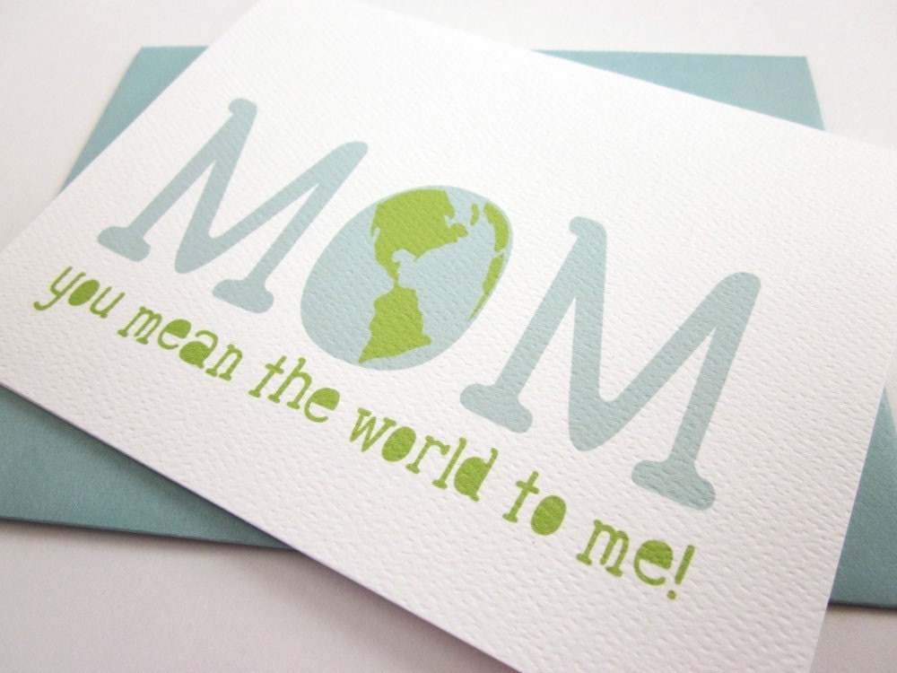 Mom you mean the world to me - Handmade Card