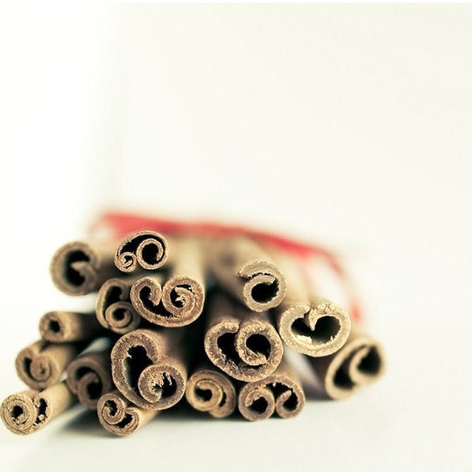 Cinnamon sticks photography - rustic french kitchen decor in beige and  brown - wall decor for a foodie