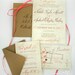 Rustic Sweet Coral Wedding Invitation Suite SAMPLE
