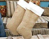 Plain Burlap Stockings