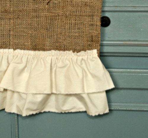 Ruffled Burlap Table Runner