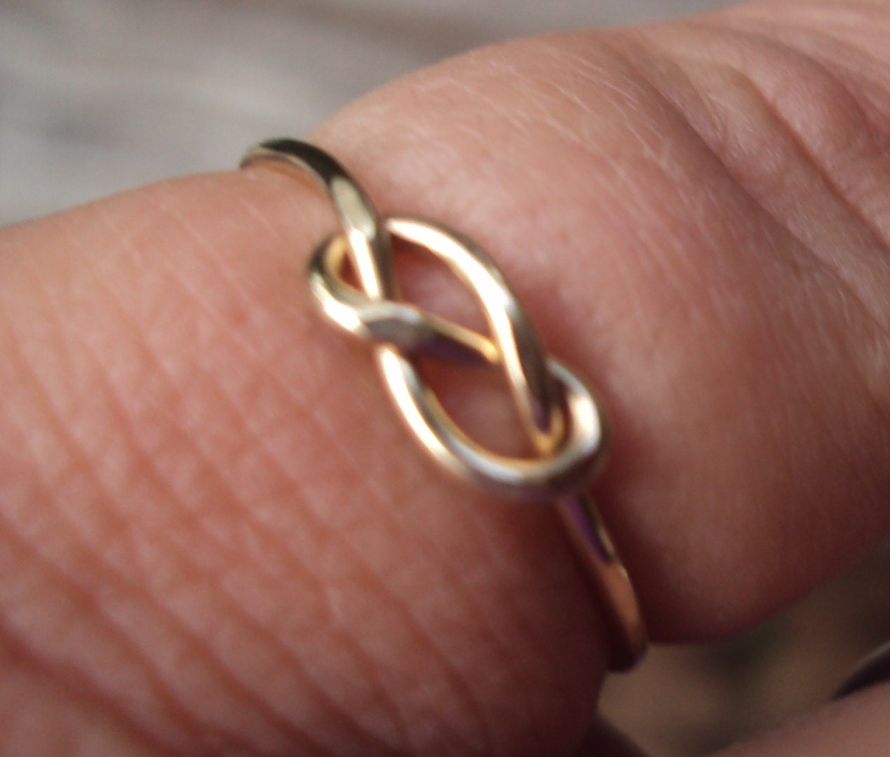 Spring Sale Etsy jewelry, knot ring, infinity knot, 14kt gold filled, handmade, 18g, one ring,