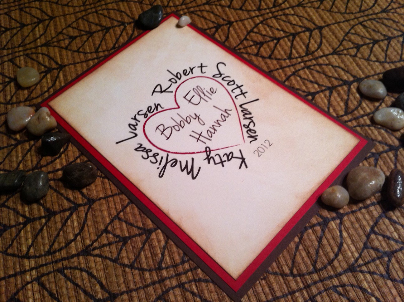 5x7 "What's in YOUR Heart" Customizable Heart Card TOTALLY Frameable Valentine