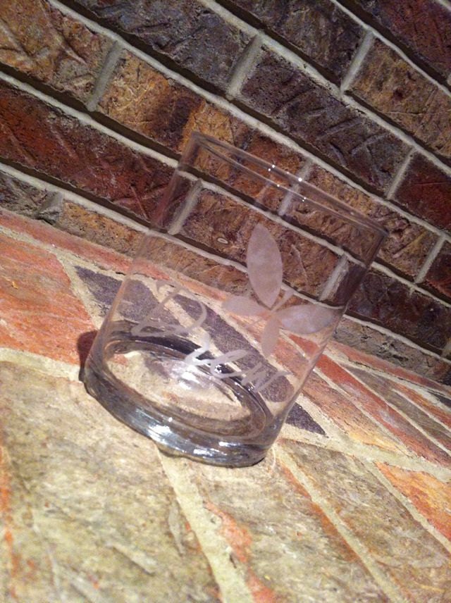 Custom Etched Glass Memorial Candleholder Name/Graphic (Pregnancy & Infant Loss)