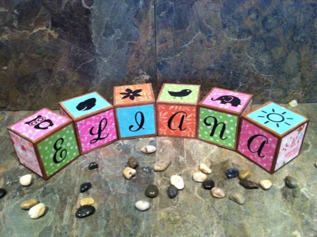 Wooden Baby Blocks Personalized Name/Colors