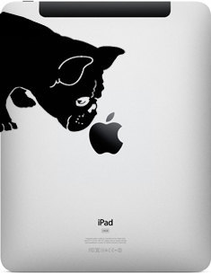 French Bulldog Sniff Decal for iPad 1 or iPad 2