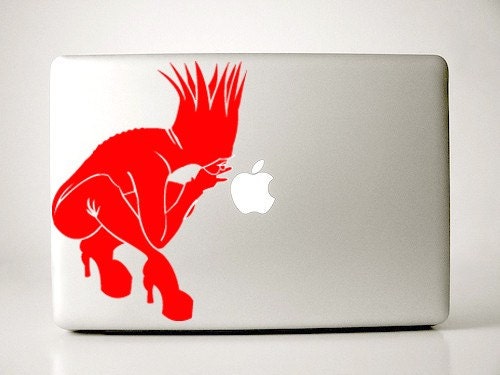 Lipstick Red Bad Romance Lady Gaga Apple Decal Macbook