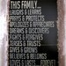 This Family Loves.... Antiqued Plank Typography Sign-Cottage Style