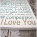 Family Rules Shabby Chic Typography Sign-White-Ocean Blue-Taupe