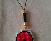 Pokemon Pokeball Cross Stitch Charm