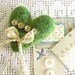Woodland Needle Felted Mossy Heart Wedding Cake Topper with Love Sign Cream Vintage Typewriter Keys Something Old by Mycherrytree