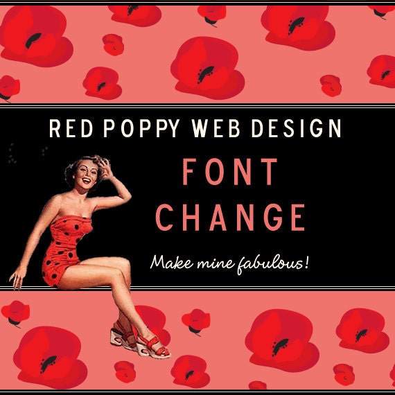 Change the FONT of your Premade Etsy Shop Set, Banner, Business Cards, Avatars, Graphics, Stickers or Hangtags