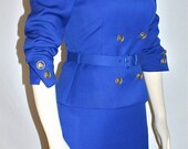 Vintage GIANNI VERSACE COUTURE Medusa Button Blazer Mini Skirt Suit