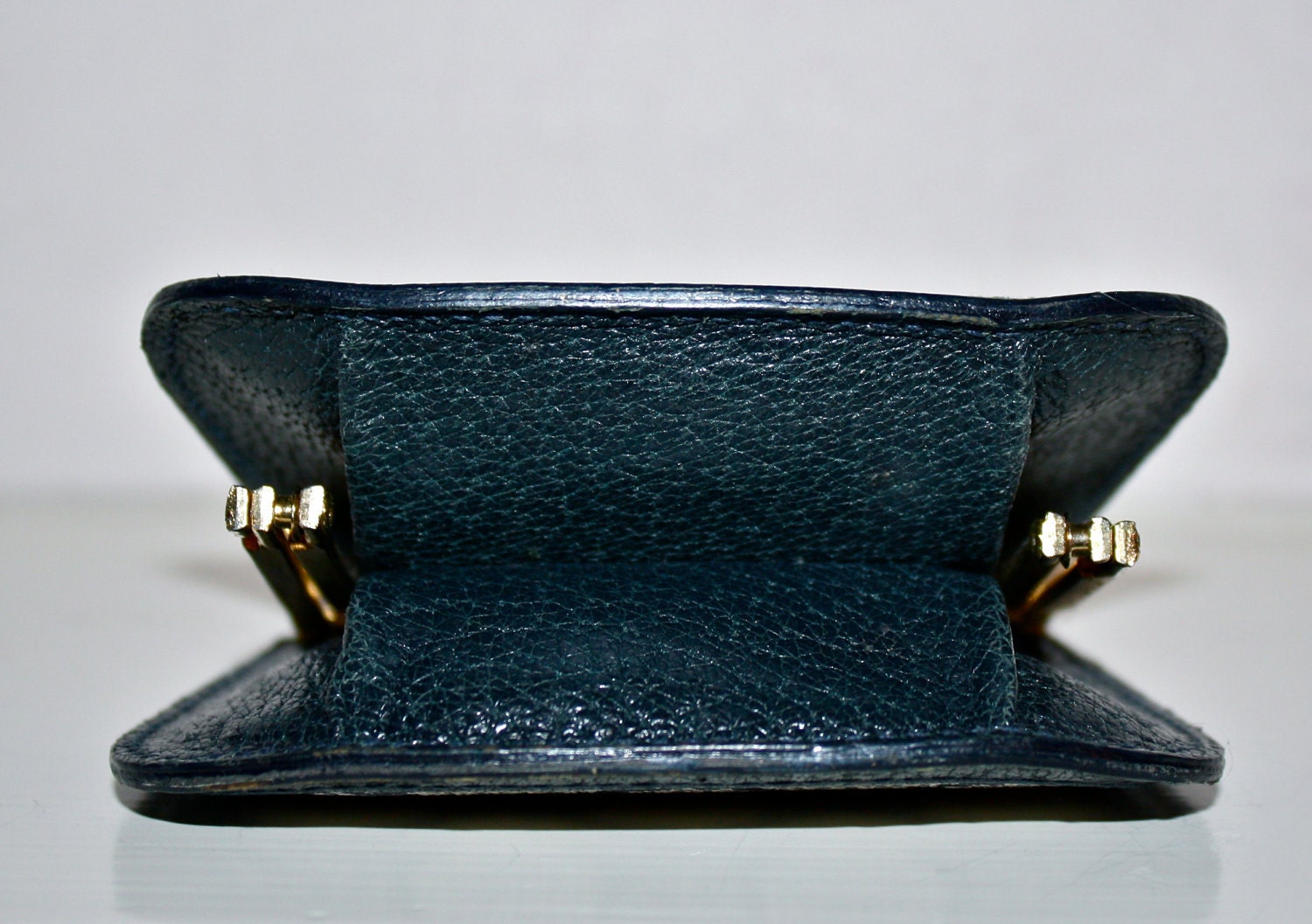 Vintage GUCCI Navy Monogramed Coin Purse Wallet