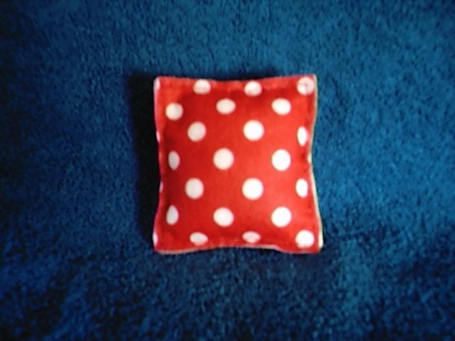 Red with White Polka Dots Catnip Pillow Toy