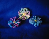 Varigated Yarn Flower Embelishments