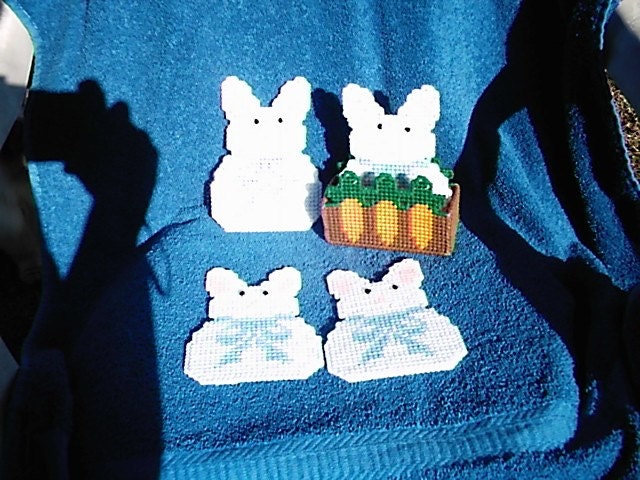 Easter  Bunny Rabbit Coaster Set