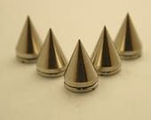 5 sets.Silver Tone Cone Spikes Screwback Studs Leathercraft Decorations Findings. HO5