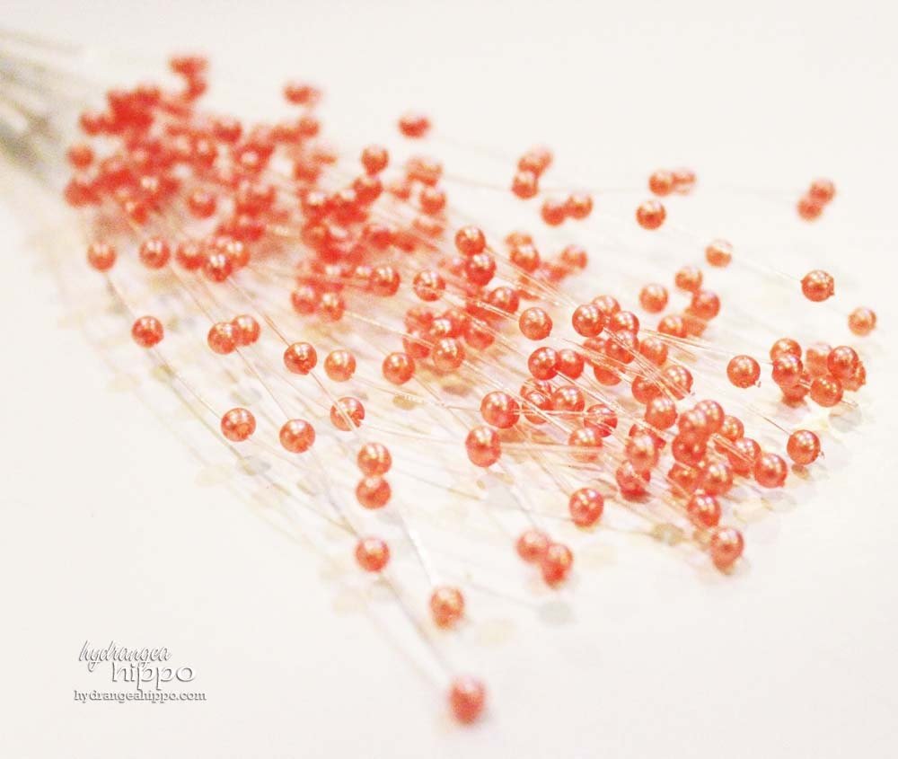 Beaded Spray - 24 Pieces - 4 inches long - Coral Pearls