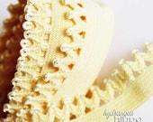 Butter Yellow Chevron Elastic Trim - 3 Yards