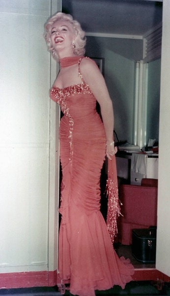 Marilyn Monroe's Amazing Orange Glittering Gown Custom Made to Fit You