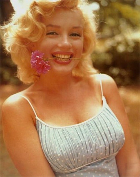 Marilyn Monroe's Blue Polka Dot Cotton Summer Dress Custom Made to Fit You