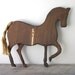 Brown Wood Horse Wall Hanging