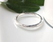 Silver Stacker Ring, Hammered Band Ring, Stacker Sterling Silver, made to measure