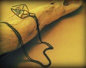 SALE Brass Caged Fluorite Neckalce