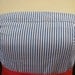 Blue & White Striped Sundress with Orange Wrap Belt